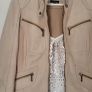 CARLA F 100% Lamb Skin biker style leather jacket Sz 36 (Fit 8-10UK) - Rrp 350 (New) Image 3