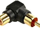 New 90 Degree Angle RCA Male RCA Female Adapter Right Phono Socket Plug #193