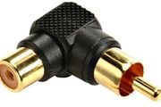 New 90 Degree Angle RCA Male RCA Female Adapter Right Phono Socket Plug #193
