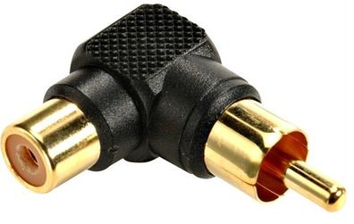 New 90 Degree Angle RCA Male RCA Female Adapter Right Phono Socket Plug #193