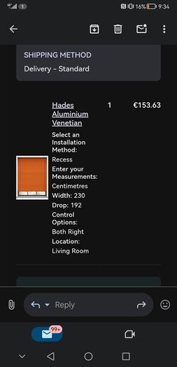 BRAND NEW Orange venetian blinds - alu (they're really cool!)
