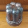 Collection of Three Antique Copper Display Items, A Blancmange Mould, a Half Pint Measure and a Small Kettle with no Lid Image 4