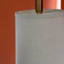 Table lamp (grey bar with gold) neutral/oatmeal colour shade Image 5