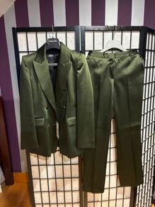 Dark forest green trouser suit size XS