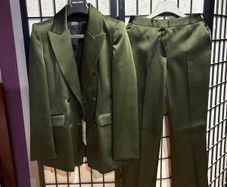 Dark forest green trouser suit size XS