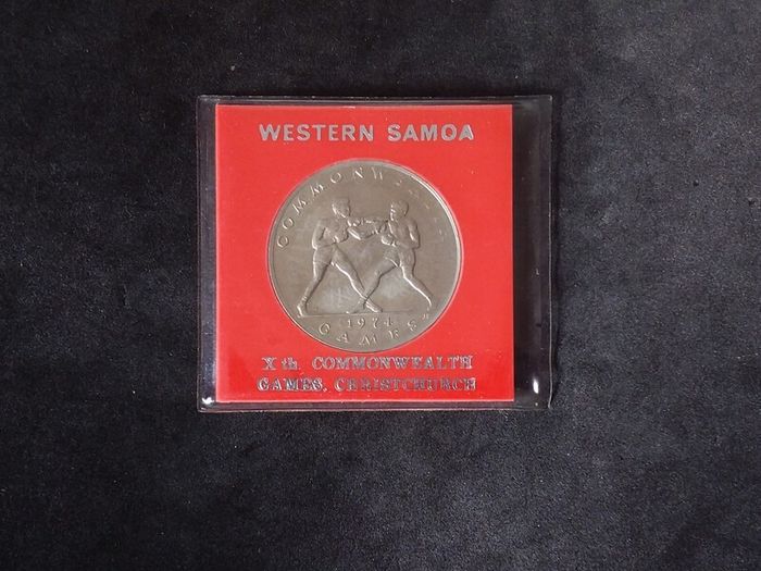 1974 Western Samoa 1 Tala Coin - Xth Commonwealth Games ( Boxing ) Uncirculated in Original Mint Package