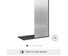 Black Reeded shower screen
