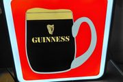 Guinness Illuminated Wall Sign  NEW IN BOX  Vintage Pint Tankard &amp; Half Pint Glass