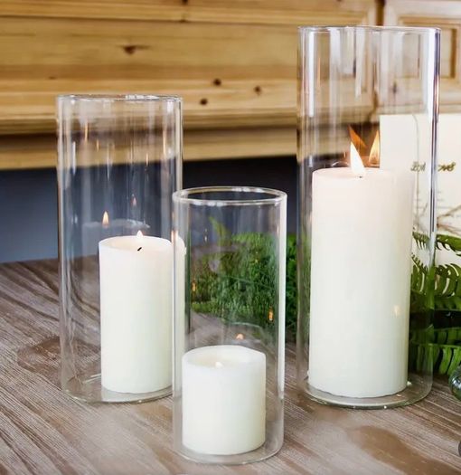 Hurricane candle jars