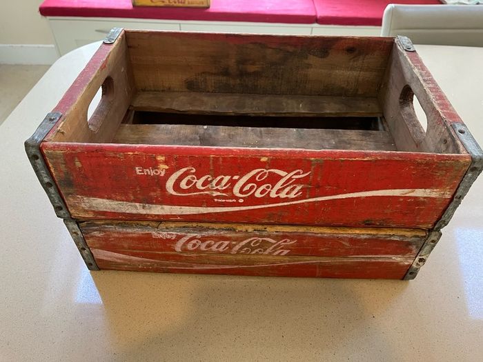 Coca Cola American 70's Wood Crates x2