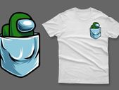 Green impostor in the pocket among us t-shirt imposter among us t-shirt impostor t-shirt
