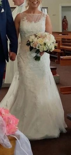 Wedding dress & accessories  - size 10