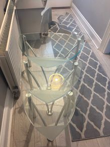 nest of 3 glass tables