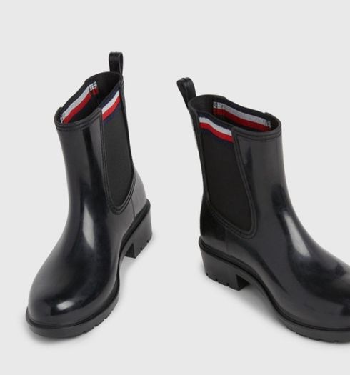 Tommy Hilfiger Signature Elastic Cleat Rain Boots Black s. 4/37