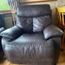 Brown Leather Recliner Suite - Sofa and Armchairs Image 2