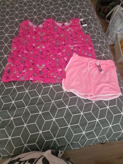 top and shorts