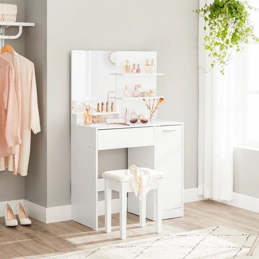 White Dressing Table with Mirror (FREE POSTAGE)