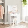 White Dressing Table with Mirror (FREE POSTAGE) Image 2