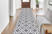 Extra Long Hallway Runner Rug Non Slip 66 x 300 cm Grey Washable Carpet Runner for Hallway Narrow Rugs Hall Runners Long Entrance Carpet Runners for Kitchen Laundry Room