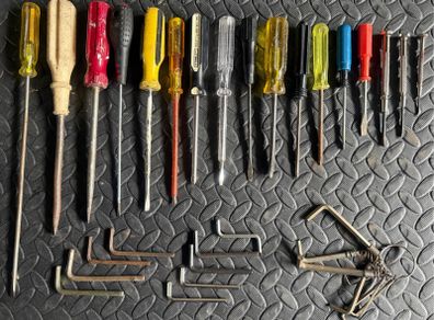 Various Screwdrivers and Alan Keys
