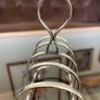 Vintage Silver Plate 4 Slot Toast Rack Ball Feet Image 9