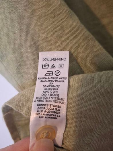 Green linen blouse Size M