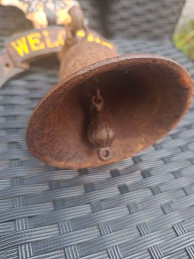 Vintage outdoor garden "WELCOME" cast iron Bell