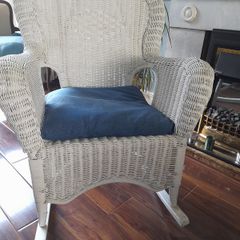 White Wicker Rocking Chair