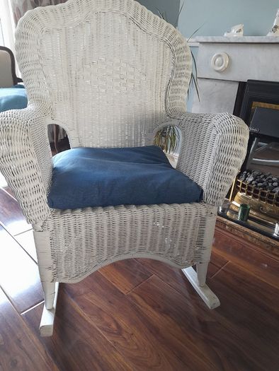 White Wicker Rocking Chair