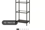 Black/Glass Ikea Shelving Unit