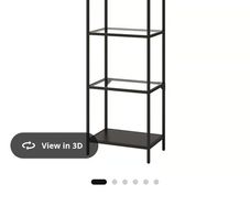 Black/Glass Ikea Shelving Unit