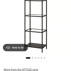 Black/Glass Ikea Shelving Unit