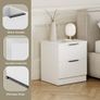 2 Drawer Bedside Cabinets Set of 2 White Image 7