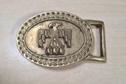 Vintage Brass Belt Buckle Native American Phoenix Thunderbird