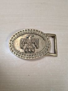 Vintage Brass Belt Buckle Native American Phoenix Thunderbird