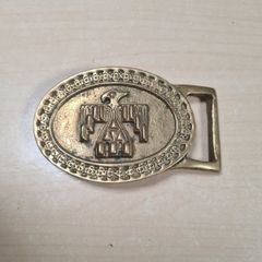 Vintage Brass Belt Buckle Native American Phoenix Thunderbird