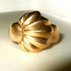 Vintage Hallmarked 9ct Gold 'Oyster' Ring