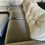 Grey corner sofa with matching footstool Image 7