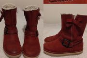 Clarks Kids Red leather Boots
