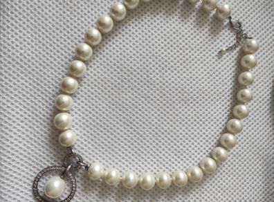 Sterling silver pearl necklace