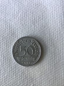 1922 German 50 Pfennig coin