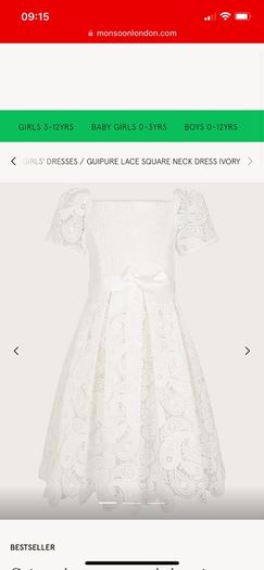 Monsoon communion / flower girl dress