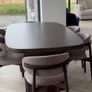 210cm Espresso Brown Oak Dining table, Ex Display Like New Image 2