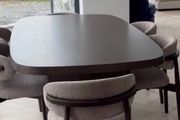 210cm Dark Brown Oak Dining table, Ex Display Like New