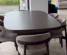 210cm Dark Brown Oak Dining table, Ex Display Like New