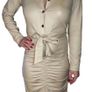 Eco Leather Dress With Ribs Image 4