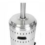 In/outdoor Silver Radiant Heater, Patio heater 8.5 KW Sturdy Steel with Wheels Image 3