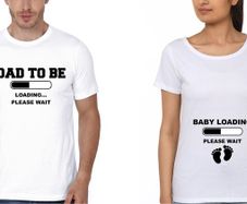 Dad To Be And Baby Loading Couple T-shirts Great Gift Present For Valentines Day And Pregnancy Announcement Idea