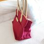 David Jones Red & Cream Handbag Image 2