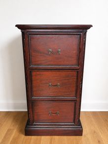 Traditional Solid Wood mahogany filing cabinet with Georgian styling